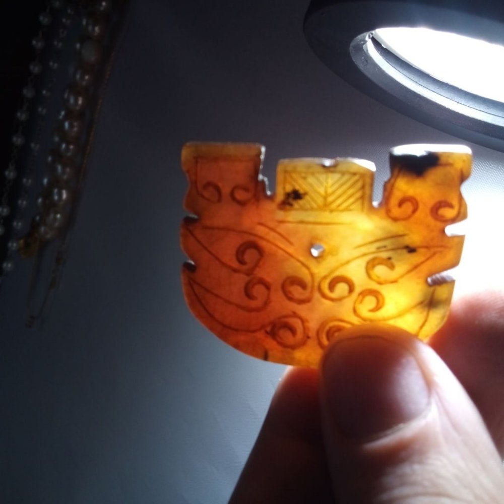 Stone Jewelry Pendant Chinese Japanese coin